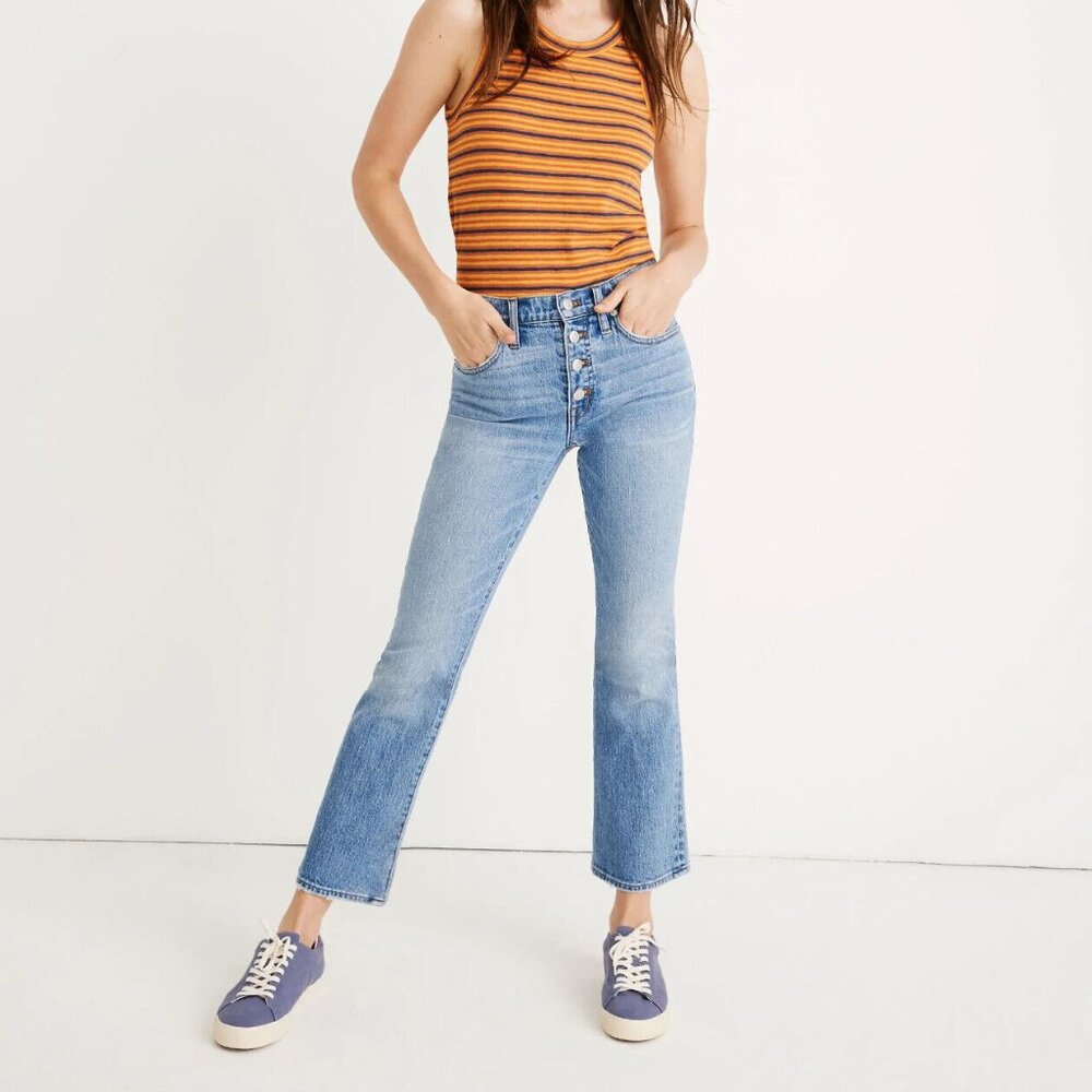 Madewell Women's Boot Cut Jeans in Light Blue